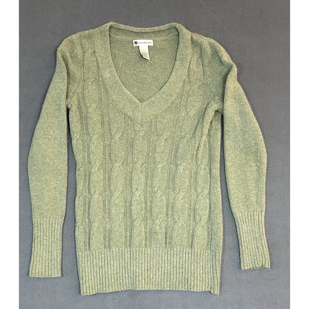 Valerie Bertinelli Sweater Womens Cardigan Angora Rabbit Wool Blend Size S